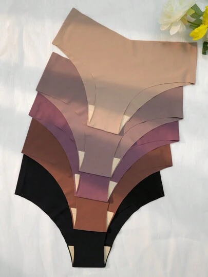 SHEIN 5 piezas Bragas liso simple unicolor