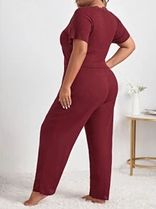 Hơn Trang trí ren Xù Bộ PJ - Màu Đỏ Sâu - Xem 3