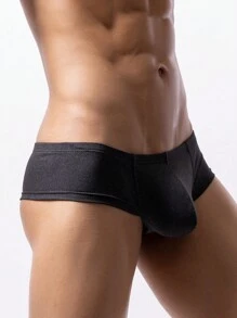 Men Solid Brief - Black - View 1