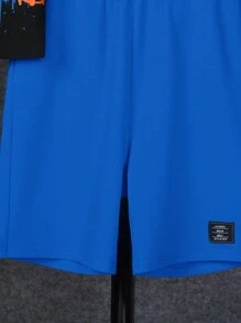 SHEIN 男孩休閒運動短袖t卹短褲套裝字母印花適合夏季日常穿著