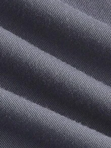 SHEINNeu Rhinestone Bear Pattern Drop Shoulder Tee - Dark Grey - View 3