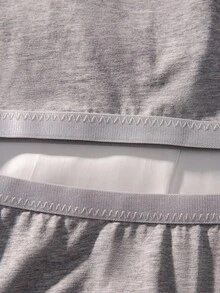 Set de lencería de space dye unido en contraste - Gris Claro - Ver 7