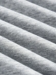 SHEIN EZwear 太陽和字母圖案落肩袖超大衛衣 - 淺灰色 - 查看 5