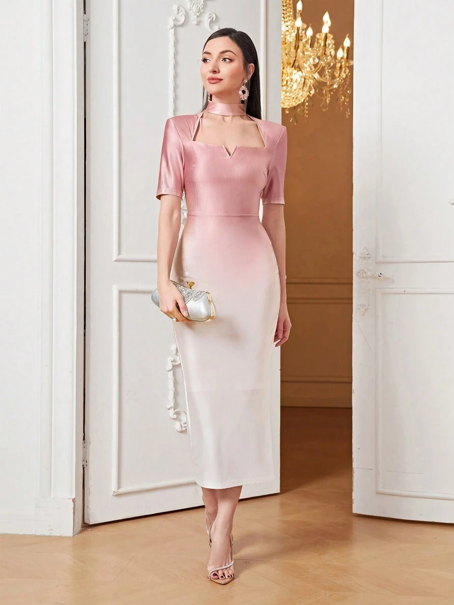 Modelyn 漸層緊身連衣裙 - 彩色 - 查看 1