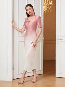 Modelyn 漸層緊身連衣裙 - 彩色 - 查看 4