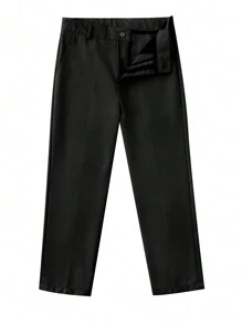 Pantalones de traje formal ajustado para niños, adecuados para recitales de piano, eventos escolares, bodas, fiestas de cumpleaños, etc. Confeccionados para adolescentes, color negro, tallas de 4 a 16 años - Negro - Ver 4