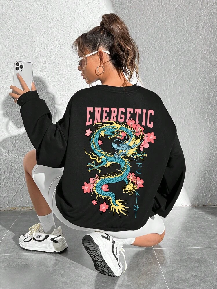 Shein oversized sweatshirt sale
