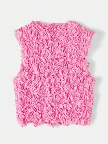 SHEIN EZwear Áo khoác và áo lót dành cho xe tăng nữ màu trơn Giải trí - Hồng - Xem 2