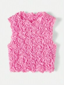 SHEIN EZwear Áo khoác và áo lót dành cho xe tăng nữ màu trơn Giải trí - Hồng - Xem 5