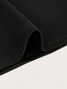 SHEIN Teen Girls Star Print Flare Leg Trousers - Black - View 6