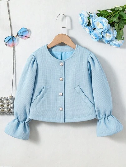 Tween Girls' Solid Color Pocket Jacket