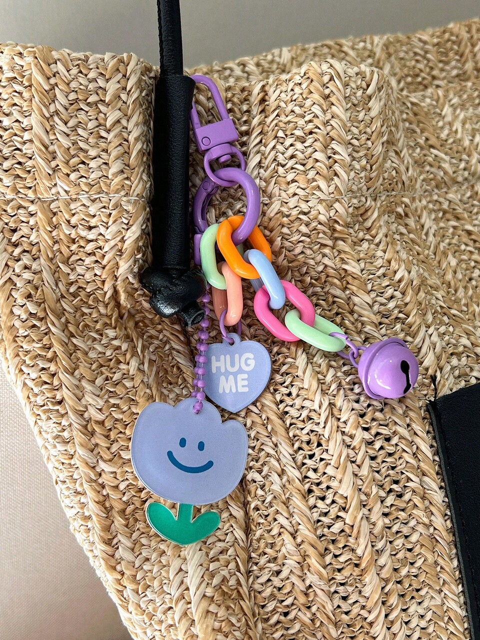 Flower & Bell Pendant Keychain Valentines
