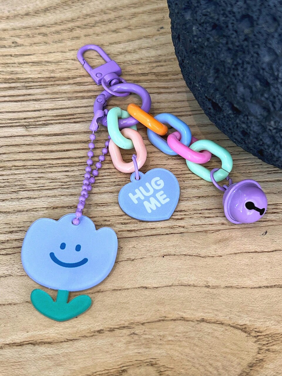 Flower & Bell Pendant Keychain Valentines