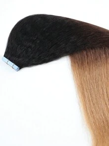 20pcs Curly Wave Tape In Colored Human Hair Extension Hair Extensions - SNatural/4/27 - View 4