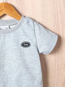 Bộ đồ Em bé Đắp vá Lá thư - Nhiều màu - Xem 5