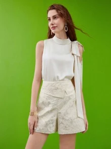 MOTF PREMIUM FOLDOVER WAIST JACQUARD SHORTS