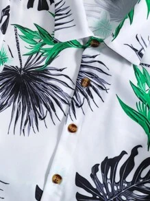 SHEIN 小男童熱帶圖案襯衫和短褲 - 彩色 - 查看 6