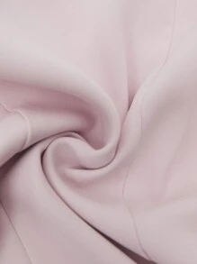 BizChic Blazer y pantalones de trabajo de un solo botón sólido para otoño/invierno - Rosa Pálido - Ver 8