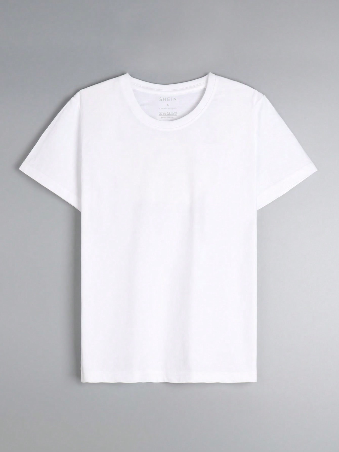 SHEIN Essnce Solid Crew Neck Tee swtee24201027120
