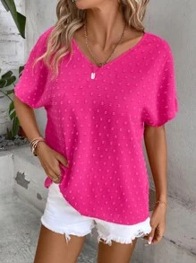 SHEIN LUNE 圓點蝙蝠袖襯衫