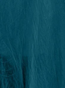 SHEIN LUNE Solid Button Front Shirt - Navy Blue - View 7