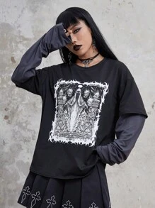 IamYouth In Đầu lâu Tee 2 trong1 - màu đen - Xem 1