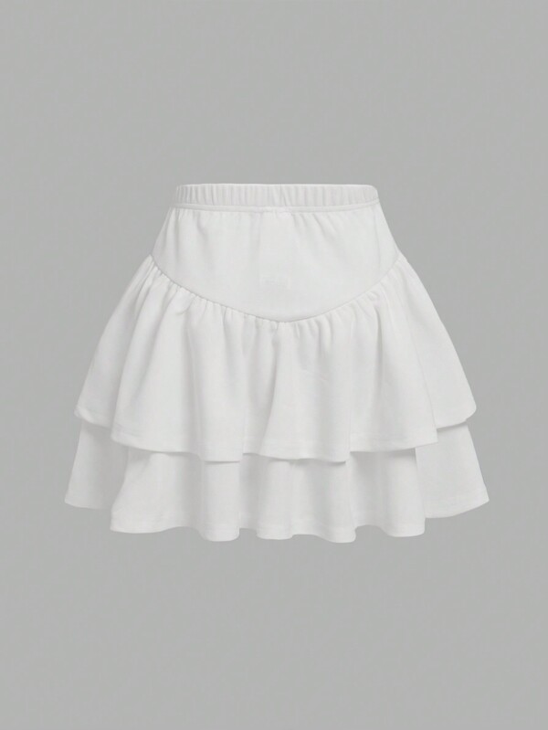 Robe D'été Pour Fille Sans Manches - Ligne A, Boutonnée, Ourlet Volants, Rayures, Légère Et Décontractée - 10
