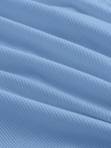 SHEIN MOD Sweetheart Neck Bustier Tee - Baby Blue - View 4