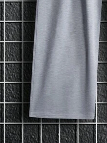 Manfinity Hypemode Men Fold Pleated Detail Slant Pocket Pants - Light Grey - View 5