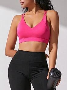 交叉露背運動型文胸