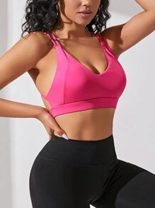 交叉露背運動型文胸