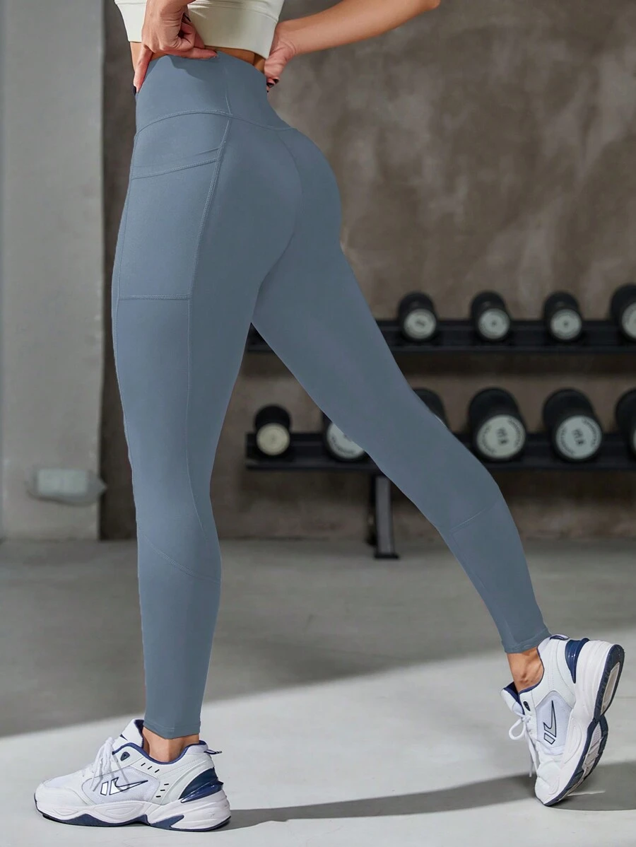 Powerista Wide Waistband Phone Pocket Side Sports Leggings Yoga Women Pants