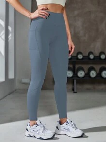 Powerista Wide Waistband Phone Pocket Side Sports Leggings Yoga Women Pants