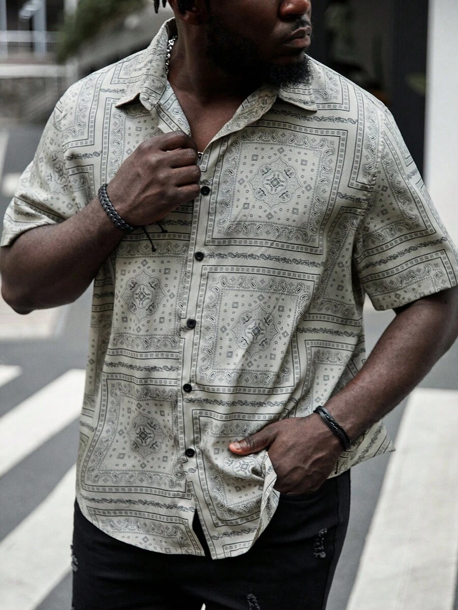 GENTILAND Áo sơ mi nam cỡ lớn - Nhiều màu - Xem 1