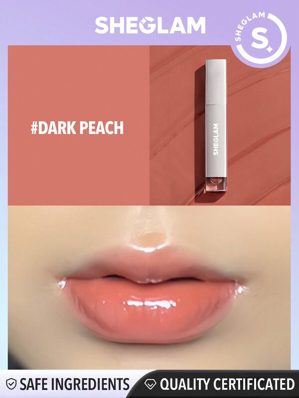 SHEGLAM Glaze Daze Lip GlossDark Peach Shiny Tinted Lip Gloss High