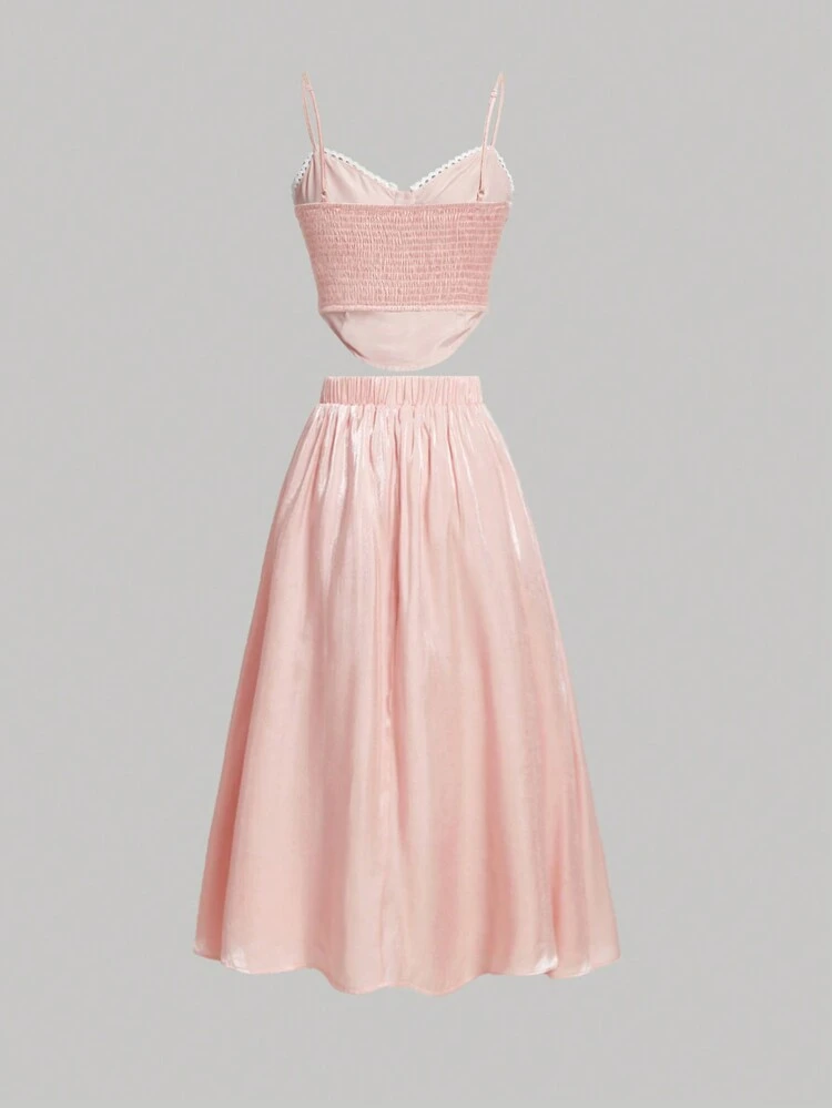 Bow Front Cami Top & Skirt