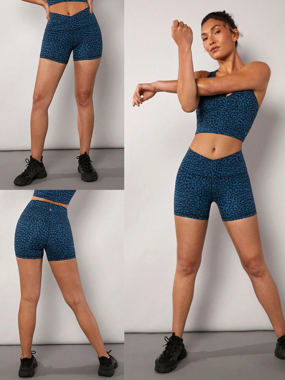 4.3" FeatherFit™ Crossover Cutie Biker Shorts Low Impact Cycling Running Gym Workout Summer