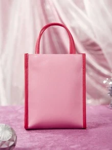 THE POWERPUFF GIRLS X SHEIN Mini Square Bag Cartoon Pattern Cute - Multicolor - View 4