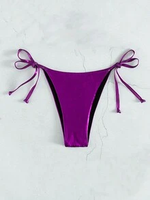 Bikini buộc dây bên hông, cho kỳ nghỉ hè ở bãi biển - Màu tím  Violet - Xem 4