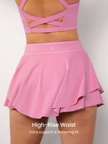 GLOWMODE Falda Pantalón Deportiva Y Con Movimiento - Rosa - Ver 2