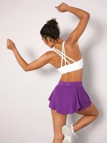 GLOWMODE Falda-pantalón Deportiva Con Vuelo - Morado - Ver 6