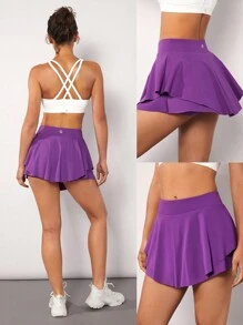 GLOWMODE Falda-pantalón Deportiva Con Vuelo - Morado - Ver 8