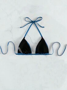 Dây Tam giác Bikini Top - Màu xanh lam - Xem 2