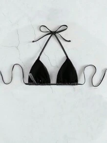 Swim Basics Top bikini triángulo halter