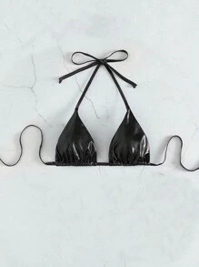 Swim Basics Top bikini triángulo halter