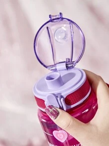 THE POWERPUFF GIRLS X SHEIN 女警主題Petg冷水瓶, 1000ml/35oz ( ) - 粉色 - 查看 8
