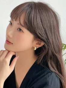 DAZY Water-drop Stud Earrings - Gold - View 6