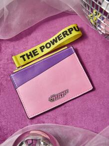 THE POWERPUFF GIRLS X SHEIN 卡通圖案卡包帶拉鍊可愛 - 彩色 - 查看 2