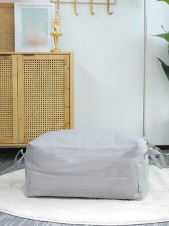 1入組大灰色可折疊收納袋,滌綸多功能手持衣服收納袋