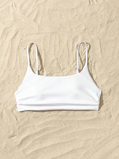 Swim Basics Summer Beach Plain Bikini Top